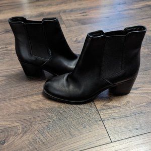 Clarks black booties